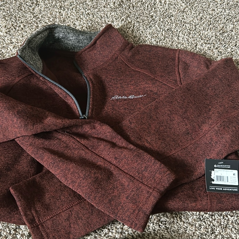 NWT Eddie Bauer Radiator 1/4 Zip Fleece
